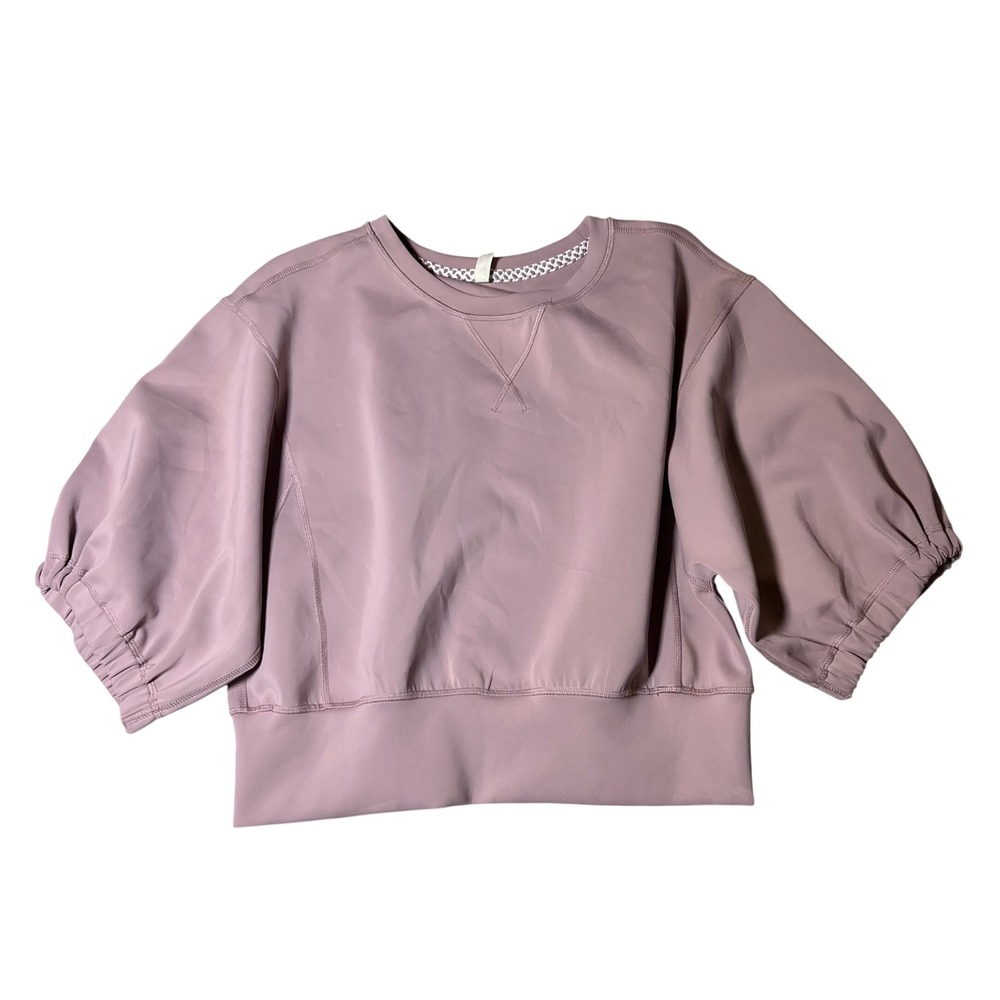 FP Movement Free People Short Sleeve Sweatshirt Mauve Purple Cropped Small